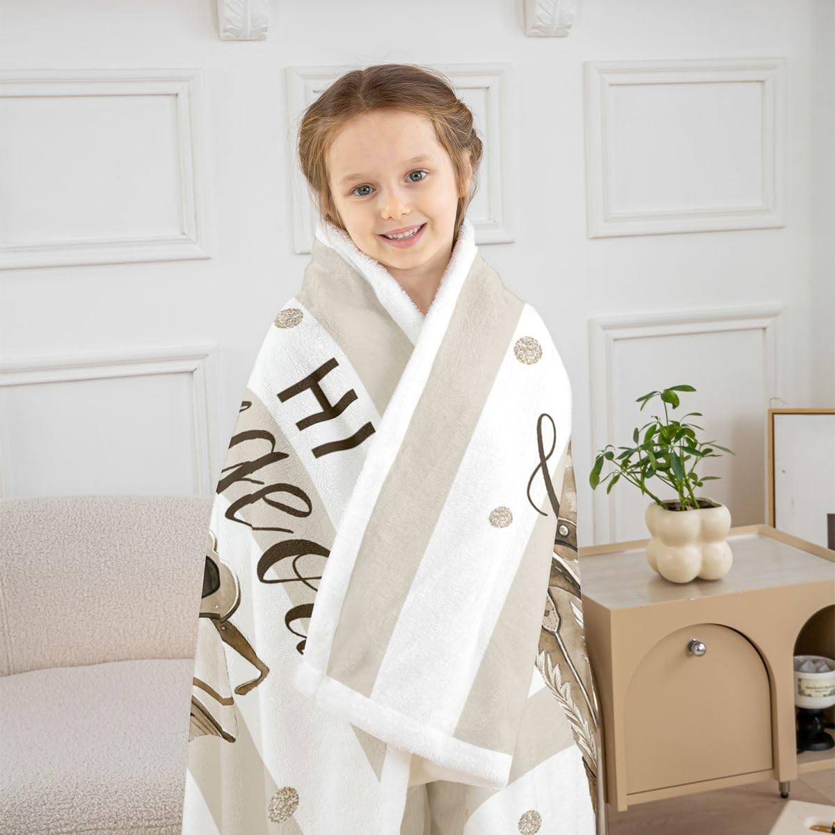 Feelyou Book Throw Blanket Grey White Soft Fleece Sherpa Cozy Fuzzy Plush Warm Stripes Fuzzy Plush Throw Western Decor Baby 30"x40" Perfume for Bed Couch Living Room