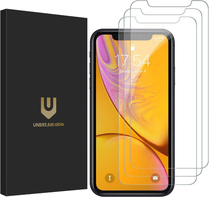 UNBREAKcable Shatterproof Tempered Glass Screen Protector for iPhone SE 2022/SE 2020, iPhone 8/7 [3-Pack] [99.99% HD Clear] [Easy Installation Frame] [9H Hardness][Bubble Free] for Apple 4.7''