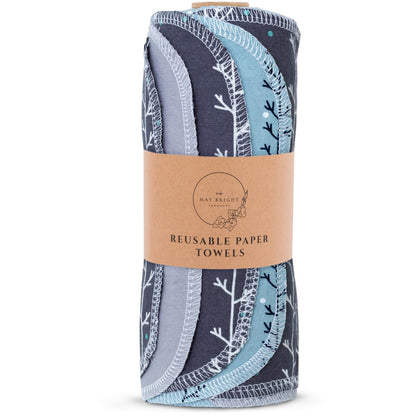 May Bright - Reusable Paper Towels Washable Roll - Cloth Paper Towel Replacement - Zero Waste - 15pk