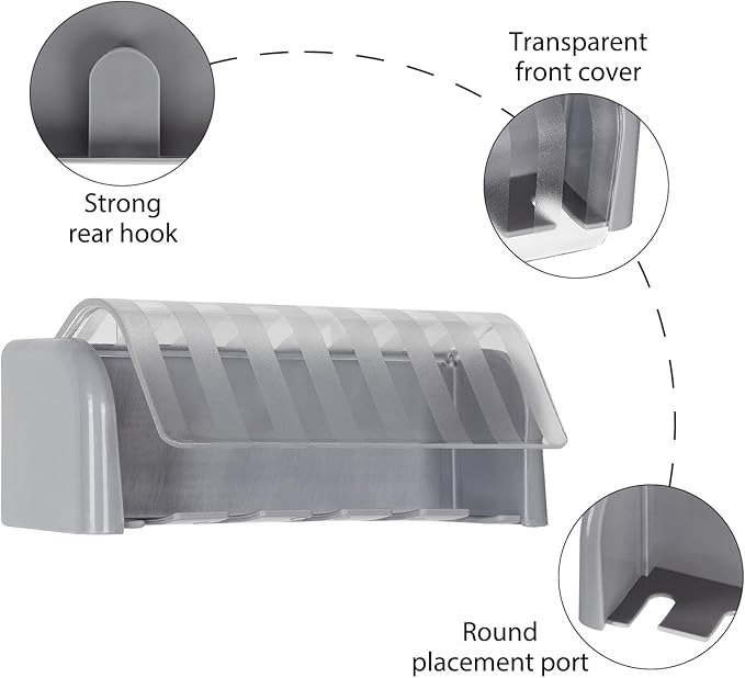 LUEXBOX 5 Slots Wall Mount Toothbrush Holder