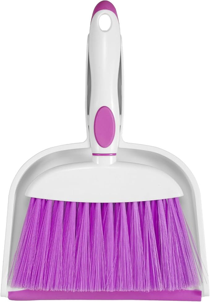 NACENA Small Dust Pan and Brush Set, Mini Broom and Dustpan Set Small Hand