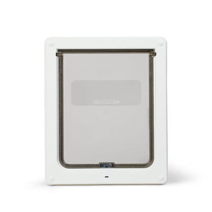 Dog Mate Lockable Medium Dog Door (215) - Flap for Medium Dogs and Large Cats, for UPVC, wall and wood, Securely Designed for your Pets, White