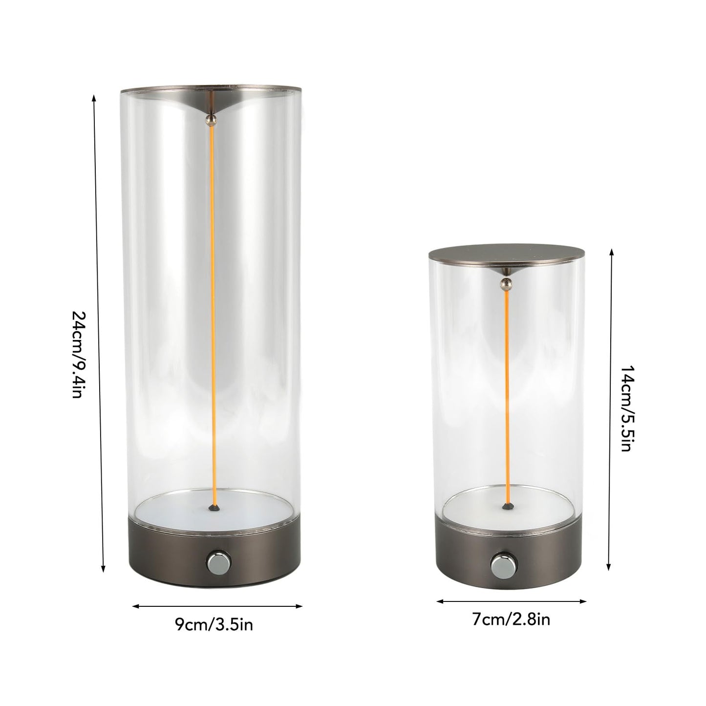Jiawu Bedside Night Light, Modern Minimalist Dimmable Touch Lamp with Breathing Effect & Flexible Filament, USB Charging Portable LED Table Lamp for Bedroom Baby Nursery Living Room