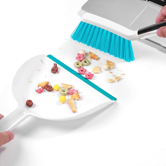 NACENA Mini Broom and Dustpan Set, Small Dust Pan and Brush Set