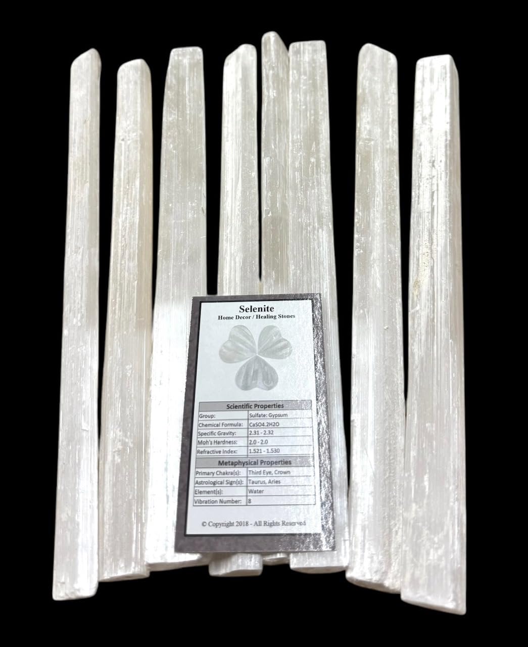 Pachamama Essentials Selenite Wand Sticks - Rough Sticks 9-10" Long by 1/2-1" Wide - Healing Stone (2 lbs)