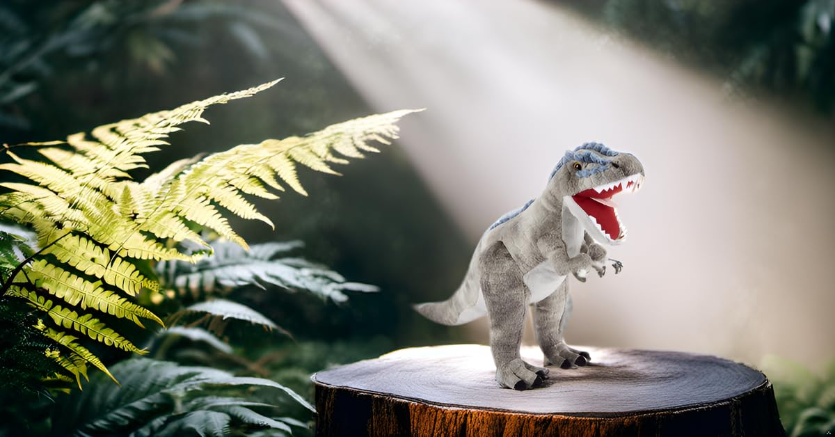 Zappi Co Plush Children's Stuffed Soft Cuddly Plush Toy-Part of Safari Animals Collection, Perfect for Kids (31cm Depth)(T-Rex Dinosaur)