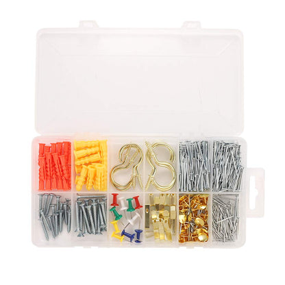 Picture Hangers,Picture Hanging Kit, DIGIGER Heavy Duty Picture Hooks with Nails and Hardware for Wall Mounting Picture Frame, Canvas, Mirror Hanging, Holds 10-100 lbs,Golden (600PCS)