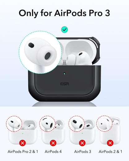 ESR for AirPods Pro 3 Case, Compatible with AirPods Pro Case 3rd Generation (2025), Compatible with MagSafe, Full Drop Protection Cover with Lanyard, Black