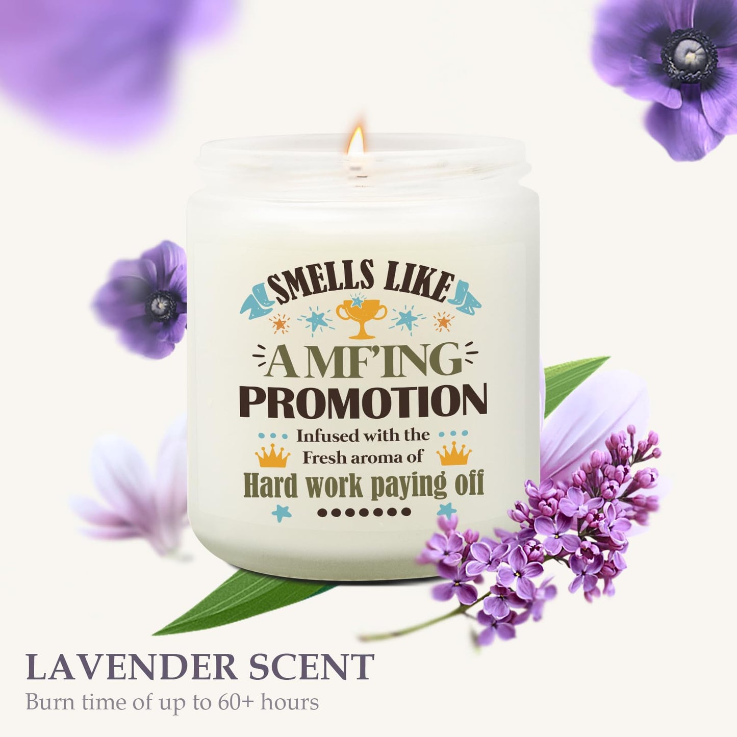 Goiicoln Job Promotion Gifts for Women, Congratulations New Job Candle Gifts for Women, Congratulations on Your Promotion, Graduation Gift for Coworker Friend Boss, Lavender Scented Candle