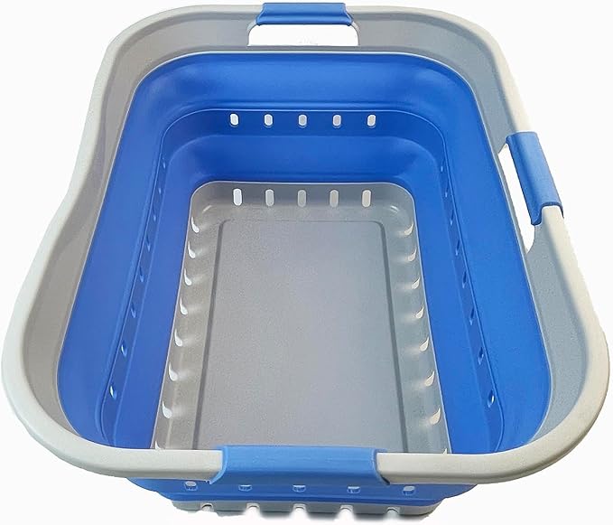 SAMMART 42L Collapsible Plastic Laundry Basket