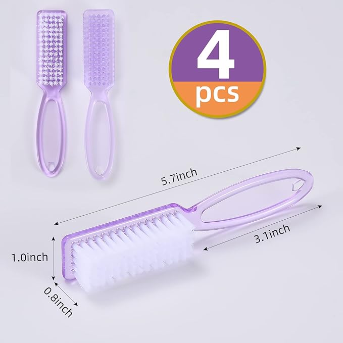 Yebeauty Nail Brush Fingernail Cleaner, 4 Pack Hand Scrub Cleaning Brush