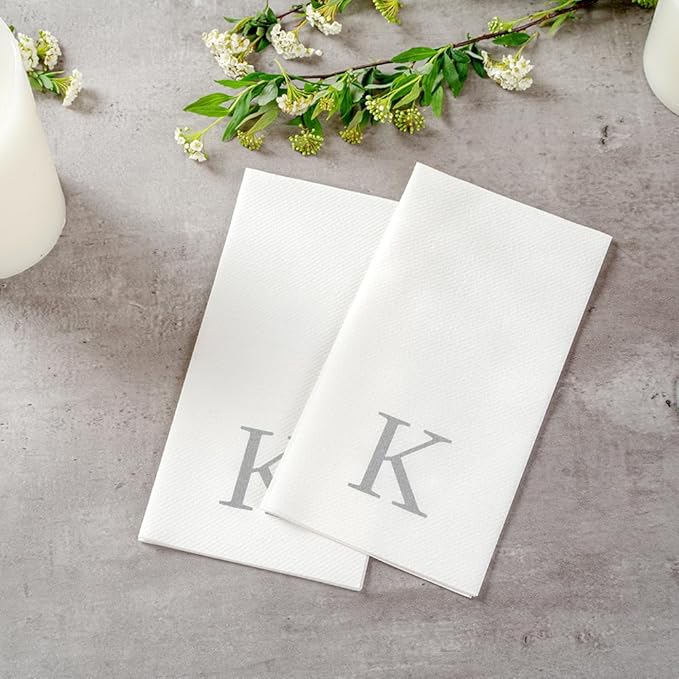 Luxenap 15.8 X 7.9 Inch Linen-Feel Guest Towels, 2000 Lettered Hand Towels