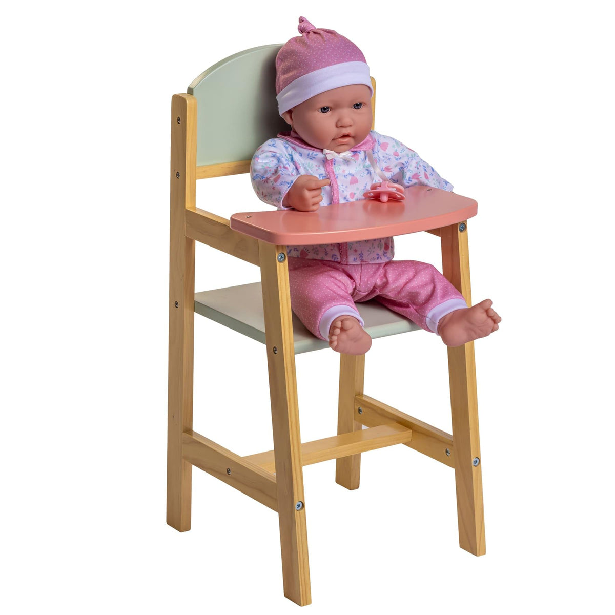 JC Toys Parfait Collection | Deluxe Wooden Doll Toy High Chair | for Dolls and Stuffed Animals up to 20" | Ages 3+ | Twiggly Toys