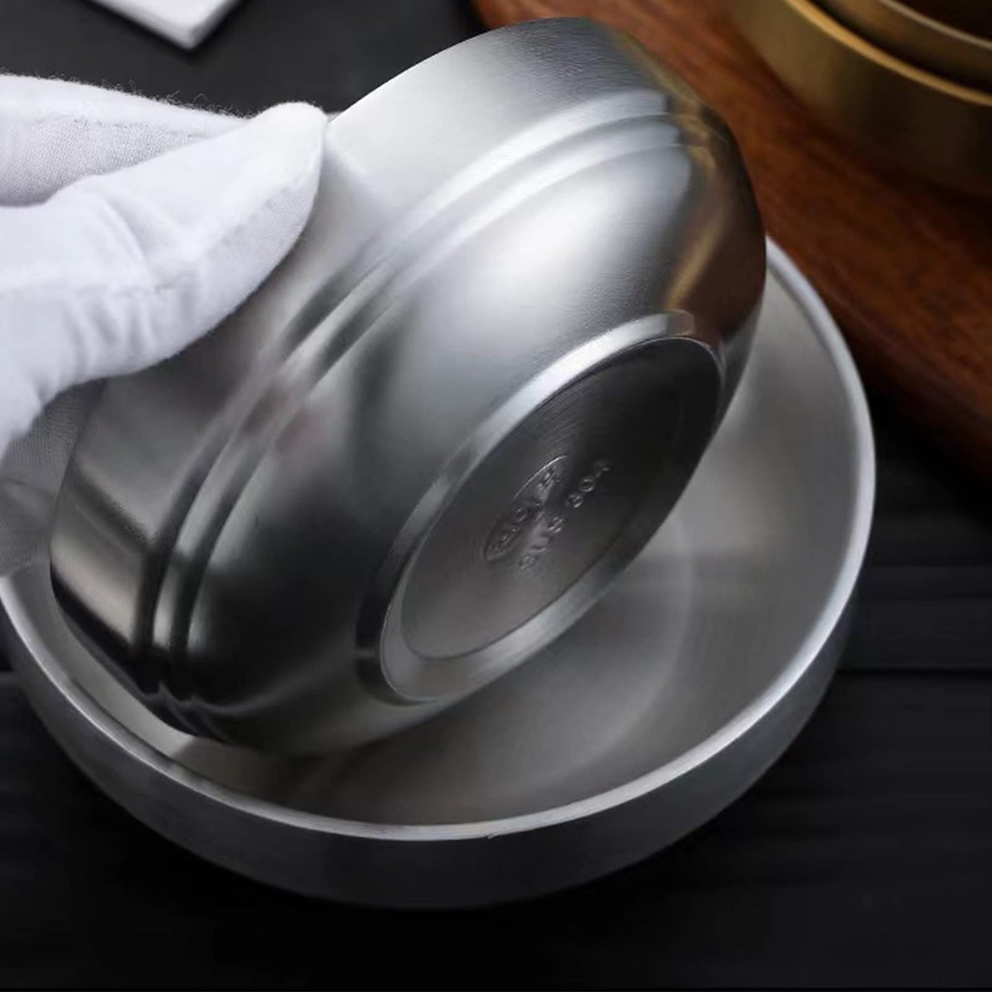 Incauca 4.5 Inch Stainless Steel Soy Sauce Dishes, Double Walled Mini Chip and Dip Bowls, Dipping Sauce Ramekin, Seasoning Cups, Metal Small Side Dish Bowls for Condiment Sushi Ketchup, Silver