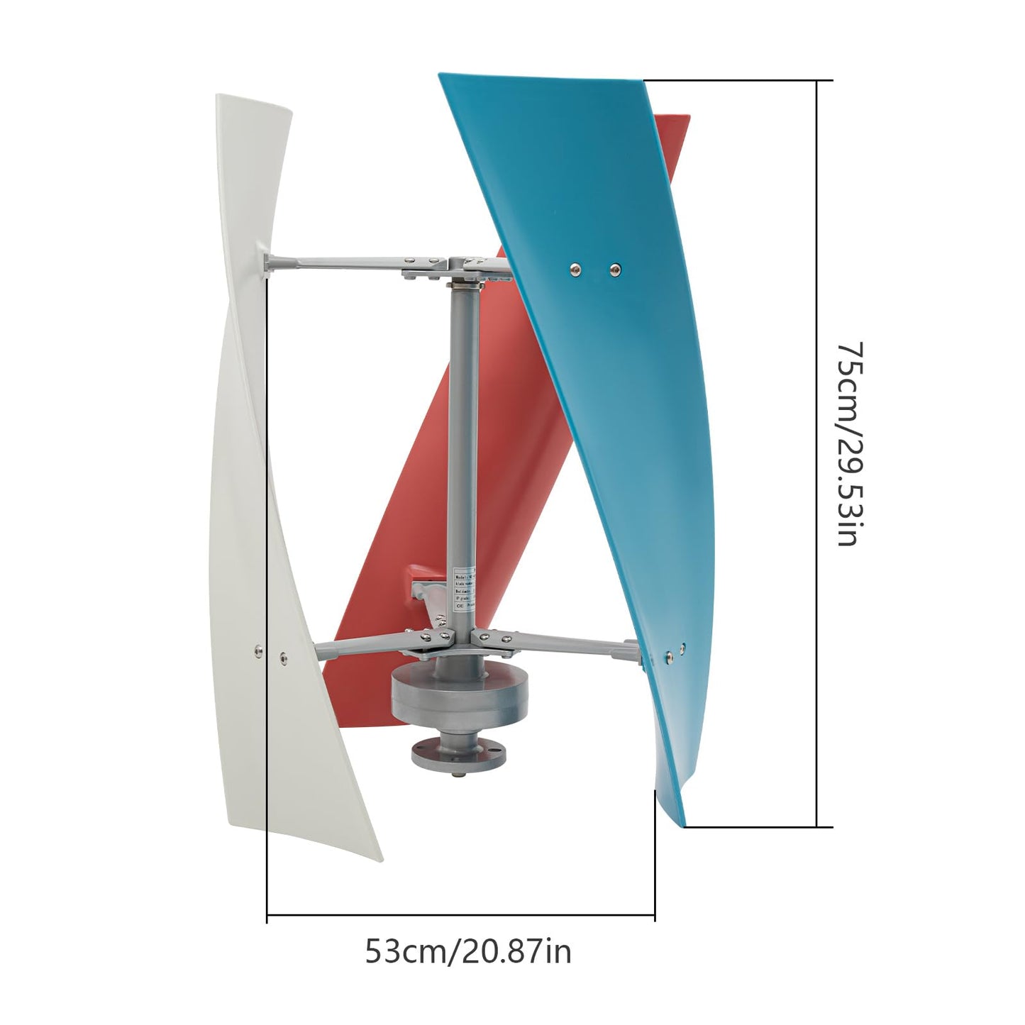 400W Vertical Spiral Wind Power Turbine Generator 3-Blades Helix Wind Turbine Generator 12V DC Vertical Axis Wind Power Generator Kit with Maglev Generator and Controller