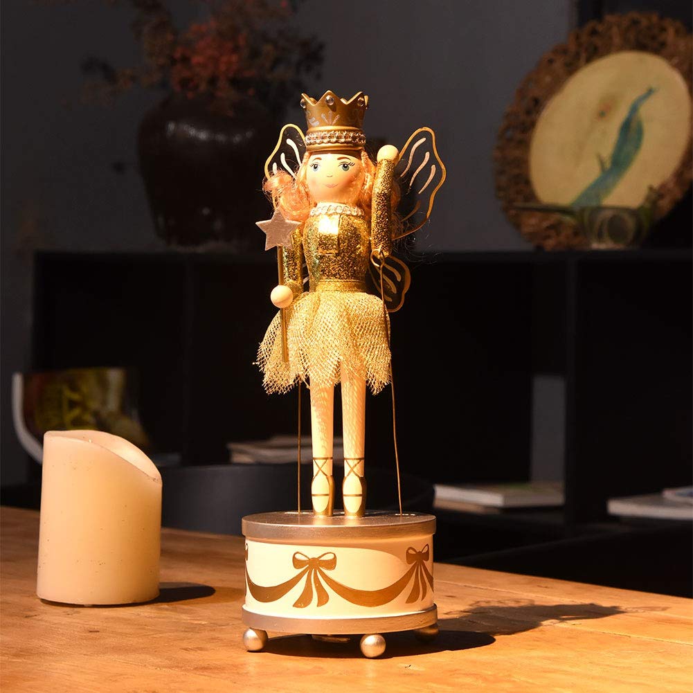 FUNPENY Classic Queen Ballet Dancer Nutcracker, Festive Collectible Nutcracker with Music Box, 12" Tall