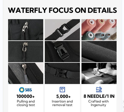 Waterfly Mens Cross Body Bag: Shoulder Bag Small Messenger Bag Casual Crossbody Chest Sling Bag for Working Travel Daily