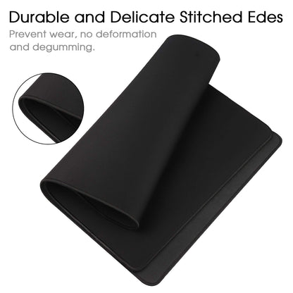 HIHUHEN Gaming Mouse Mat/Large Mouse Pad 800 x 400 x 3mm / XXL mouse pad/large size | improved precision and speed | rubber base for stable grip on smooth surfaces | non-slip (80x40 Black)