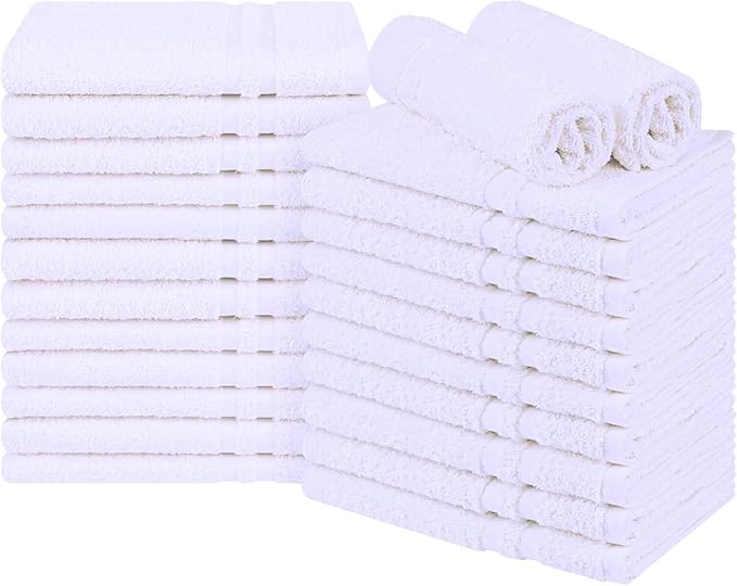 24 Pack Premium Hand Towels – 100% Cotton, Soft & Highly Absorbent – 16x27
