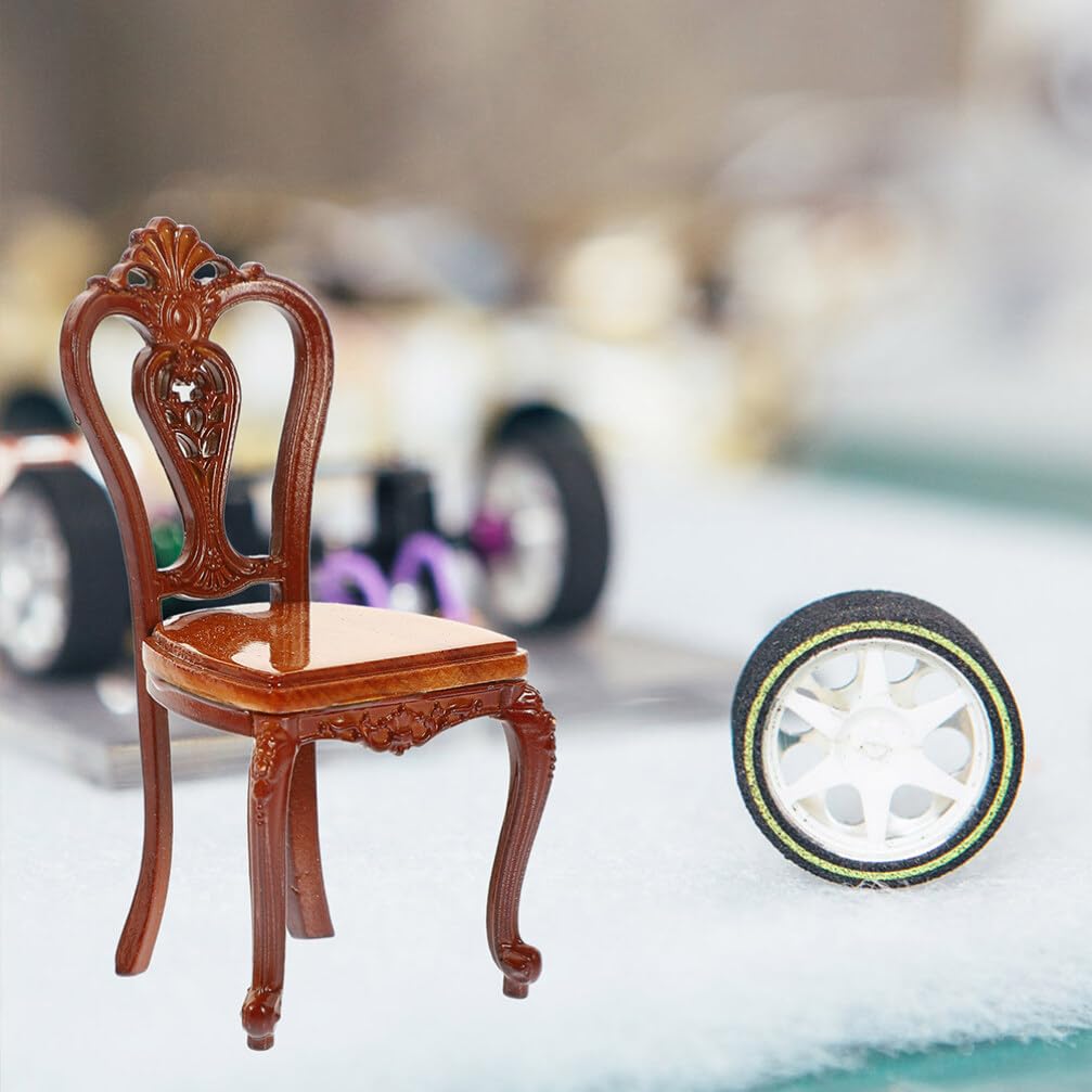 Wooden Dollhouse Chairs Miniature Dollhouse Furniture