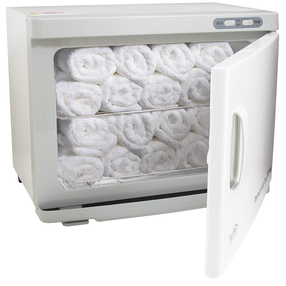 ForPro Professional Collection Premium Hot Towel Warmer, 23L Extra Large Capacity, Two Stainless Steel Racks, Black