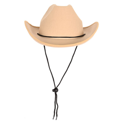 Beistle Novelty Felt Cowboy Hat For Country Western Theme Wild West Party Supplies, Halloween Costume Dress Up, Tan