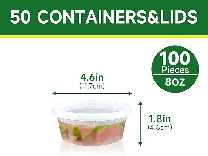 50 Set 8 oz Deli Containers