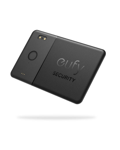 eufy Security SmartTrack Card E30 (Black, 1-Pack), Rechargeable, Works with Apple Find My (iOS Only), Bluetooth Tracker, Perfect for Wallet, Passport, and Laptop, Water Resistant