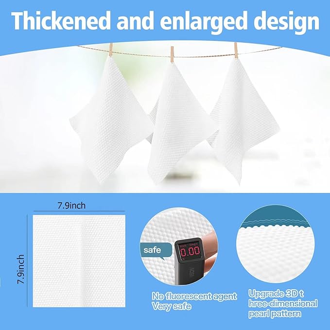 300 Count Disposable Face Towel, Thickening Ultra Soft Washcloths, Facial