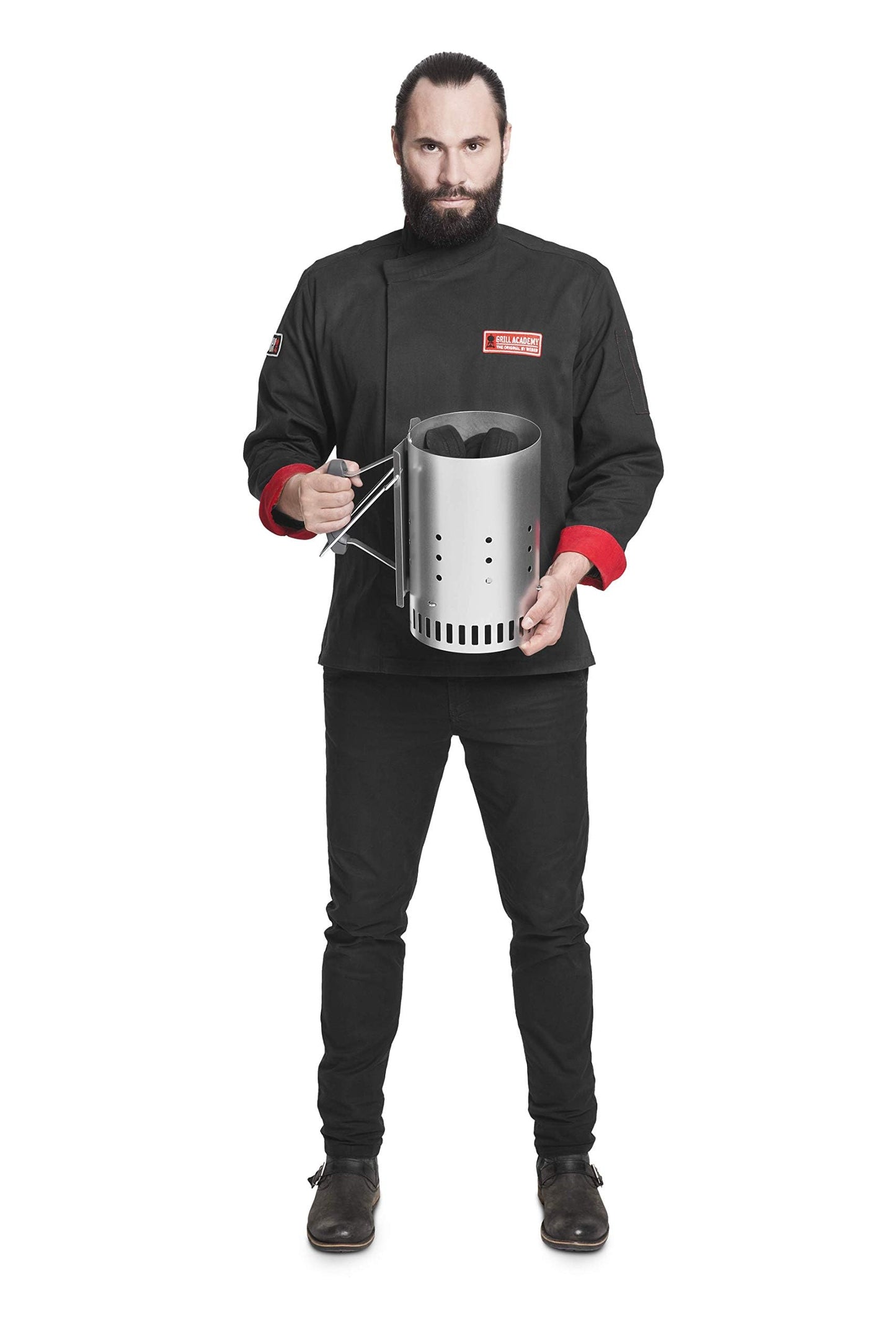Weber Rapidfire Starter - Large (32cm Height), compact grill lighter with two handles, ideal for all charcoal grills from Ø 47cm, ignition aid for charcoal, briquettes - (7416)