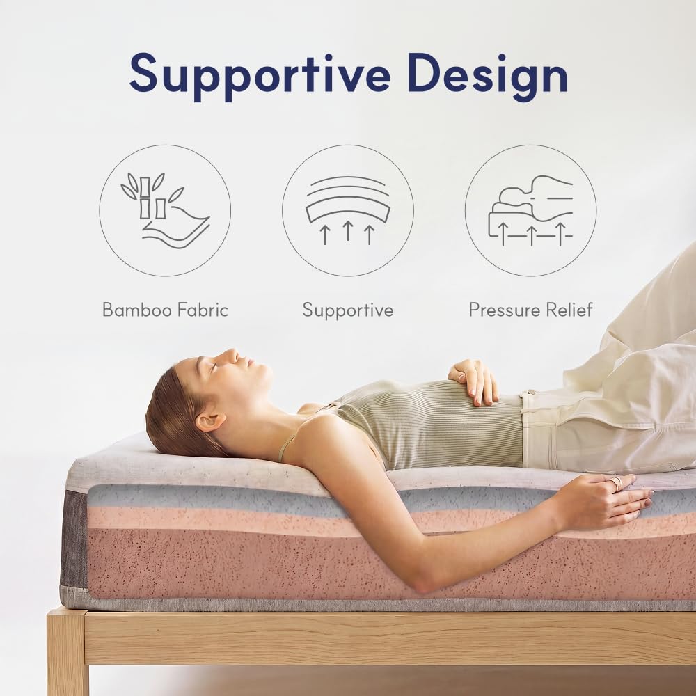 LIFEMENT Twin Mattress for Kids, 6 Inch Twin Bed Mattress, Essential Graphite Cooling Mattress in a Box, Medium Firm Support, Motion Isolation, Pressure Relief, CertiPUR-US Certified, 75''L x 39''W