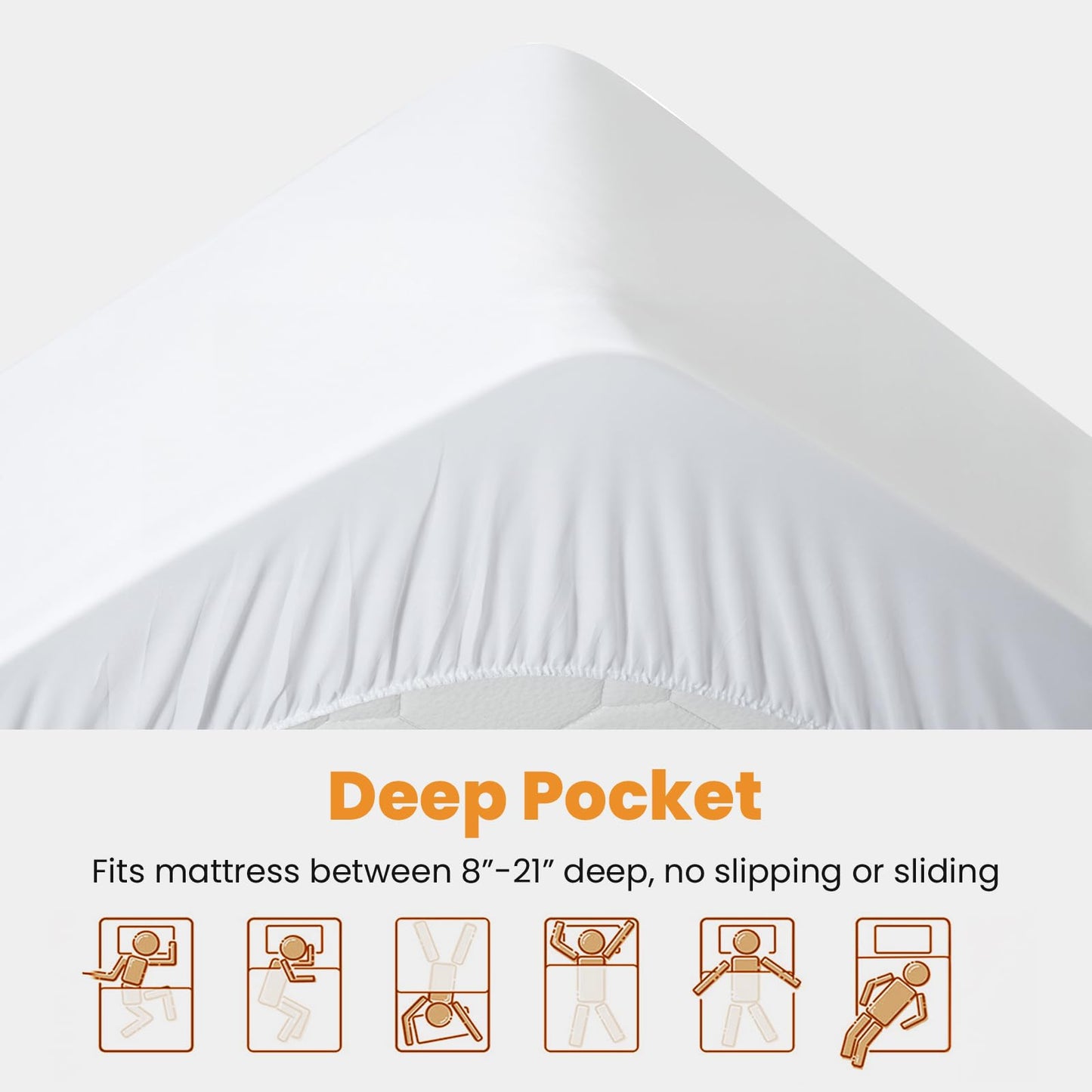 MATBEBY Full Size Mattress Pad - Cooling Breathable Mattress Topper, Quilted Fitted Mattress Protector, Pillow Top Mattress Cover with 8-21" Deep Pocket, Soft, Machine Washable, White, 54x75 Inches