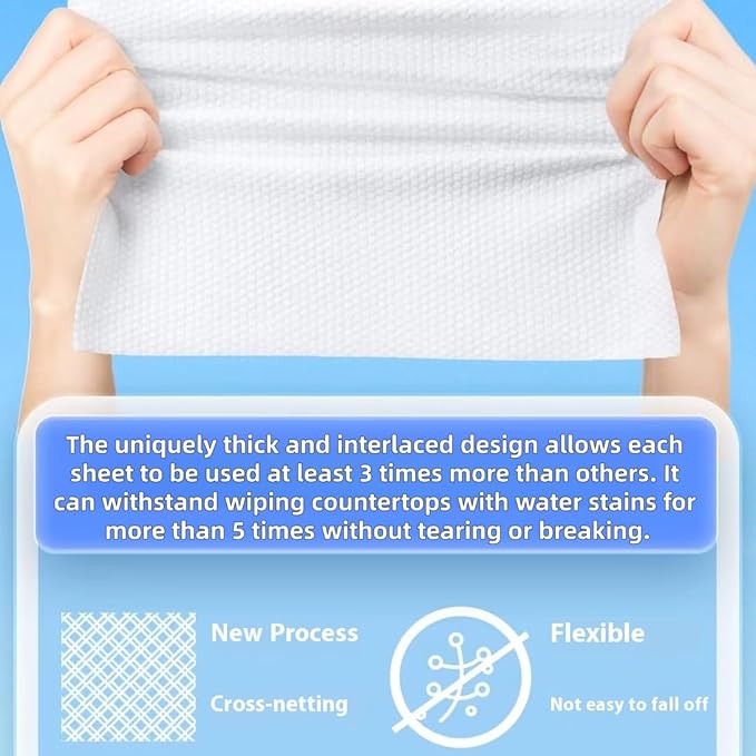 Disposable face towel, MIXUISEE thick and soft face towels, 100% cotton face