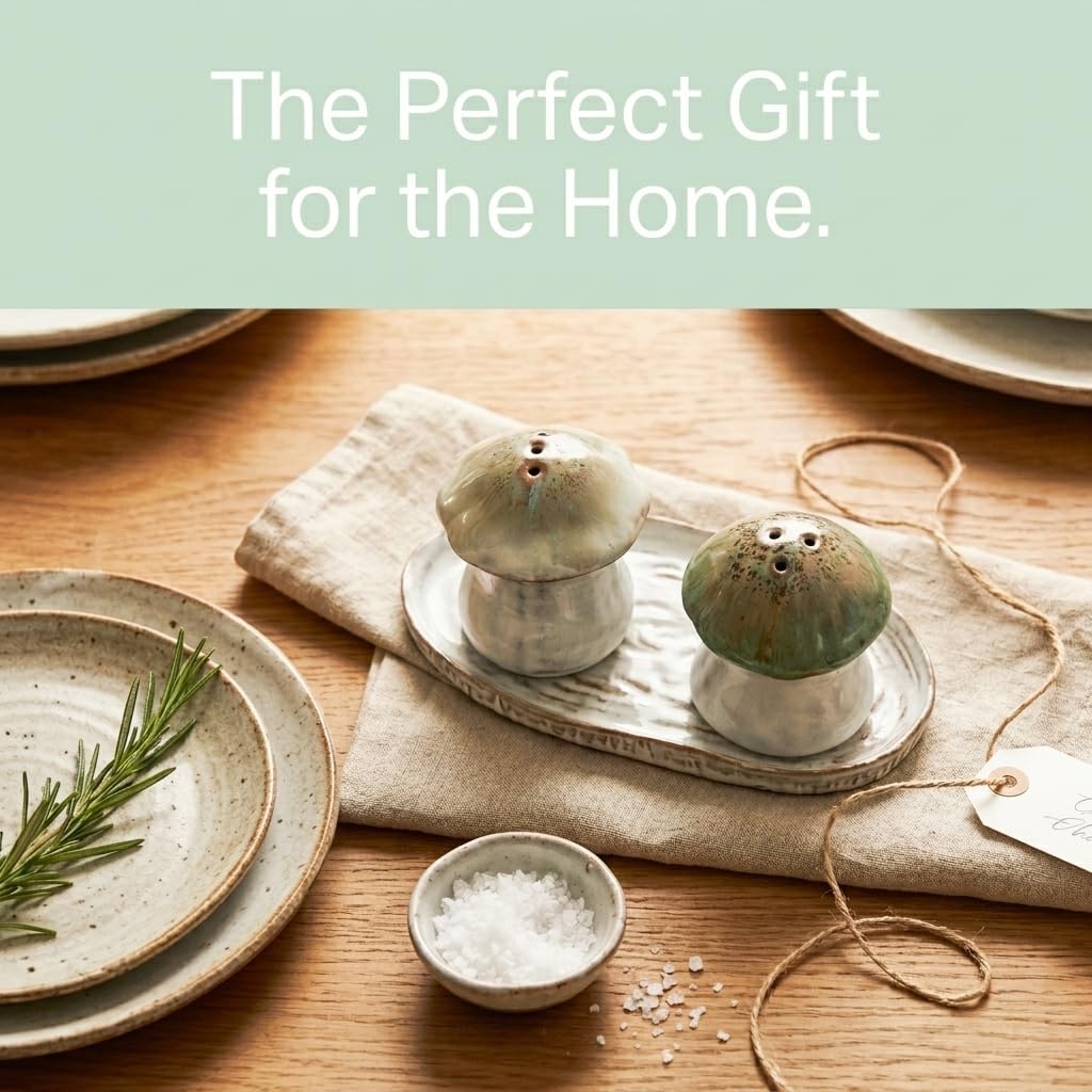The Bridge Collection Mushroom Unique Salt and Pepper Shaker Set