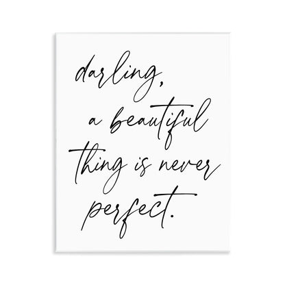 Stupell Industries A Beautiful Thing Is Never Perfect Wall Plaque Art, design by Lettered and Lined, 14 x 11