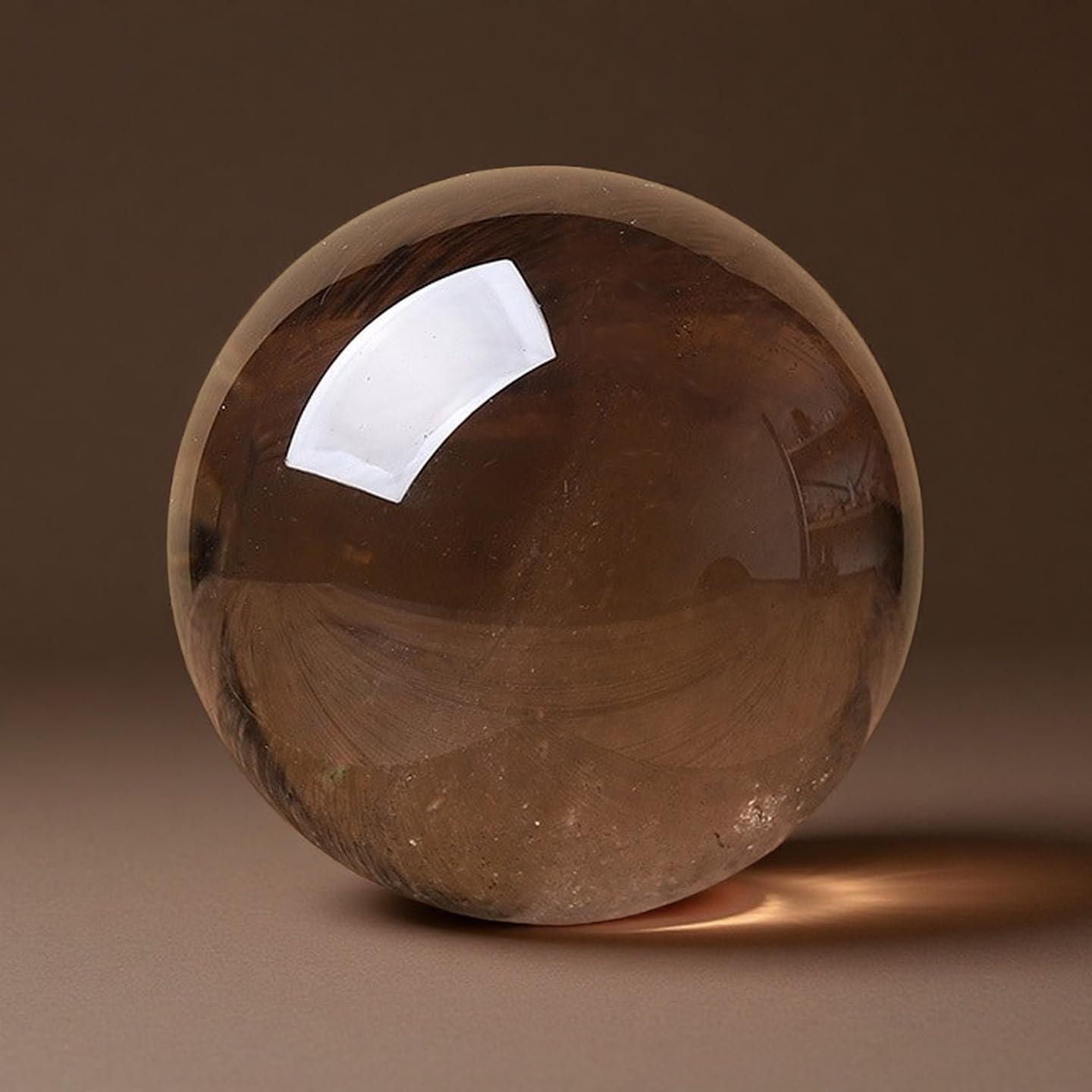 DUKIZA Large Smoky Quartz Crystal Ball Real Crystals Ball Clear Crystals Sphere for Home Decor (Smoky Quartz, 5.5-6cm)