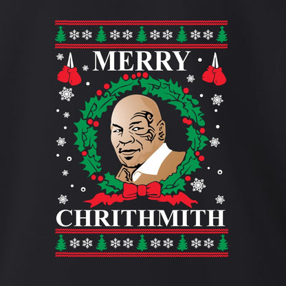 Wild Bobby Merry Chrithmith Ugly Christmas Sweater Unisex Crewneck Graphic Sweatshirt, Black, X-Large