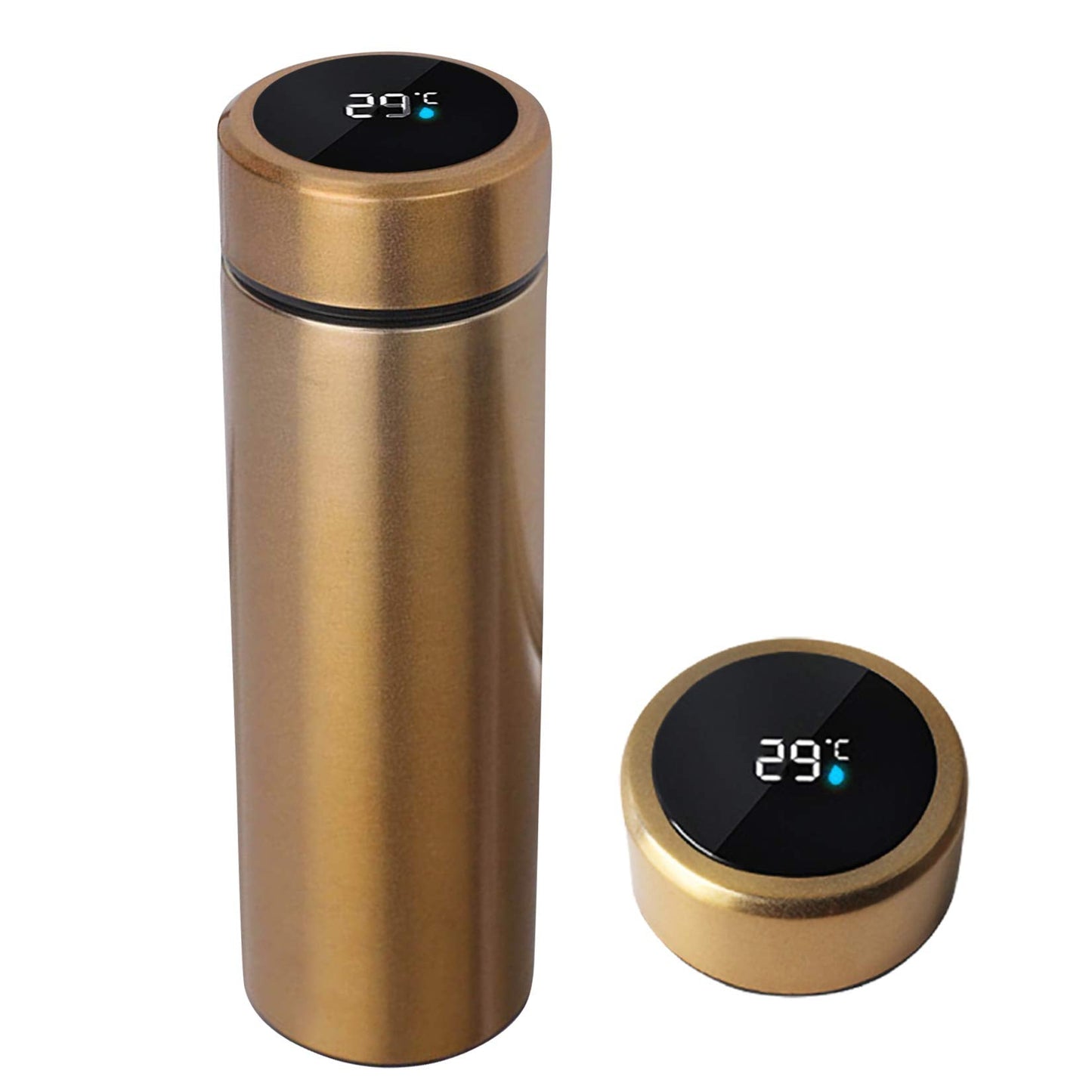 Locckmy Water Bottle with LED Temperature Display,Double Walled Vacuum Insulated Water Bottle,Stainless Steel Sports AutomotiveTravel Mug,BPA-free Leak Proof Keep Cold and Keep Warm 12H