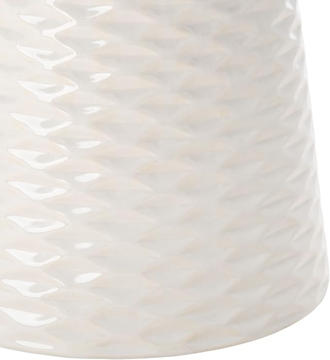 Safavieh Castle Gardens Collection Daphne White Glazed Ceramic Garden Stool