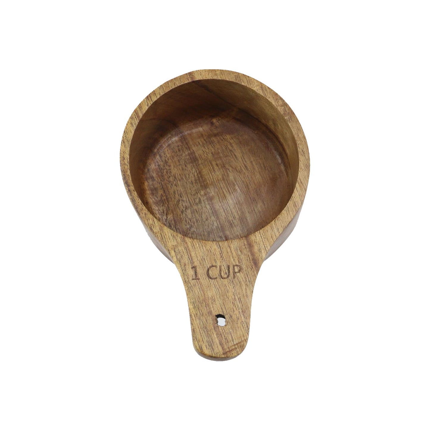 Mewutal 1PCS 1 Wooden Measuring Cup and Measuring Spoon Kit for Baking Cooking Spice Coffee Tea Milk Powder
