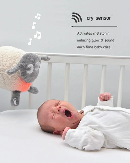 Sweet Dreamers, Rechargeable Ewan Deluxe, Grey | Baby & Infant Sleep Aid Gift | Cry Sensor & Nightlight | 10 Soothing White & Pink Noise Sounds | Continuous or Timer Playback | Machine Washable