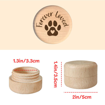 Liannan Custom Wooden Pet Fur Keepsake - Personalized Engraved Dog Ears and Tooth Box, Memorial Box, Loss Sympathy Gift for Dogs and Cats(style 6)
