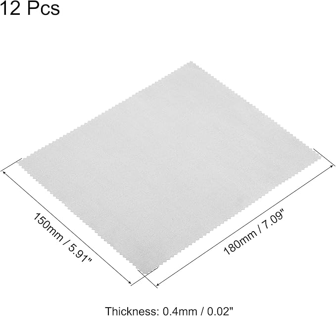 PATIKIL Eyeglass Microfiber Cleaning Cloth 7"x6", 12 Pack Glasses Cleaning