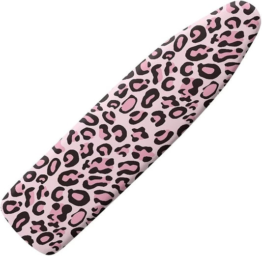 Pink Leopard Print Design Tabletop Ironing Board Cover and Pad Standard Ironing