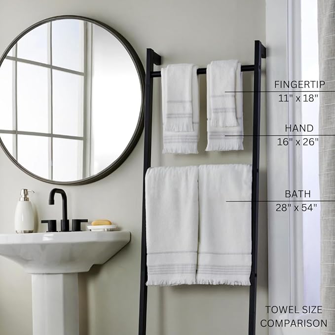 SKL Home Casual Fringe Bath Towel Set