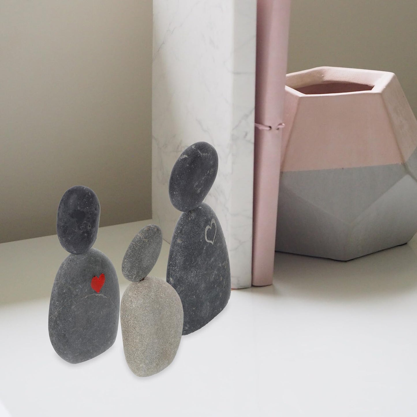 SHINYPASING Abstract Mineral Figurines Set of 3, Minimalist Household Shelf Decor Collectible Sculpture for Home Office Decoration