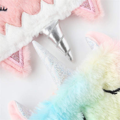 Cute Animal Sleeping Mask Soft Plush Blindfold Cute Rabbit Panda Koala Eye Cover Eyeshade for Kids Teens Girls Women (Flamingo)
