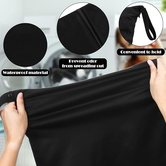 Shappy 2 Pcs Large Travel Laundry Bag Washable Waterproof Wet Dry Large Dirty