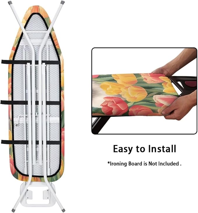Tulip Ironing Board Cover Standard Size 15″x54″ Bunny Ironing Board Padding