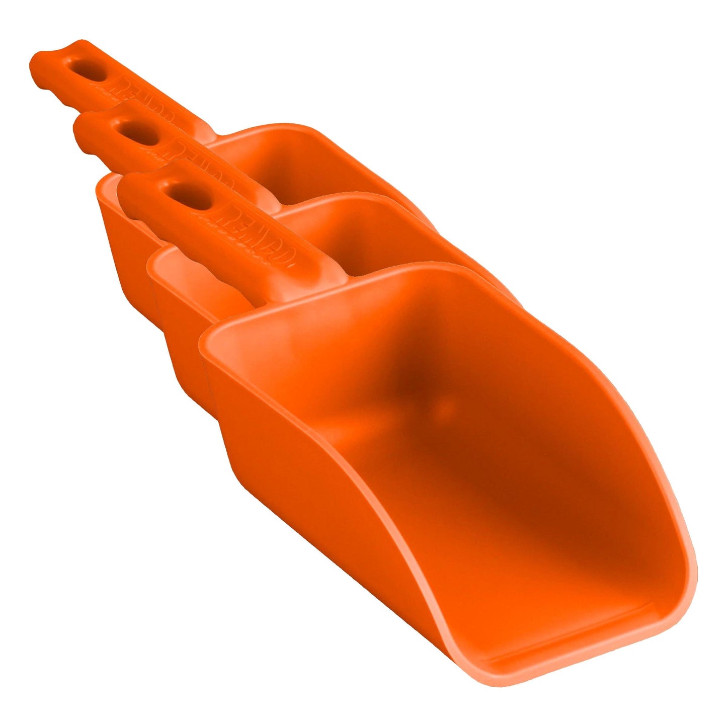 Vikan Remco 63007 Color-Coded Plastic Hand Scoop - BPA-Free Food-Safe Kitchen Utensils, Restaurant and Food Service Supplies, 16 oz, Orange (Pack of 3)